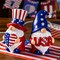 2-Piece Patriotic Garden Gnomes Set - 4th of July Outdoor & Indoor Decor - Red, White, and Blue Resin Gnomes for Memorial Day and Independence Day - Americana Figurine Gifts for Women, Mom, and Grandma